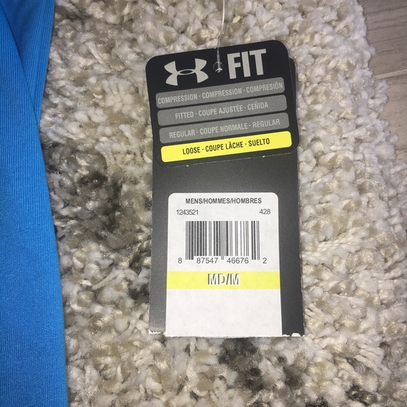 NWT Mens Blue Under Armour Heatgear Loose T-shirt - Picture 7 of 7